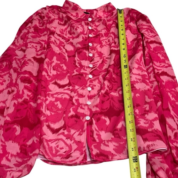 NEW Vici Sangria Sunrise Button Down Blouse Pink Multi Watercolor Women’s XL - Picture 10 of 10